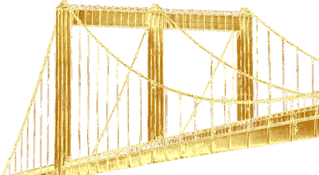 Rodenkirchener Brücke in Gold